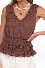 Scoop v neckline  top